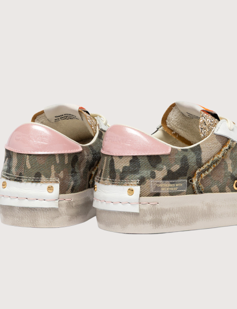 Crime London Baskets Femme Distressed Kaki Militaire - 3