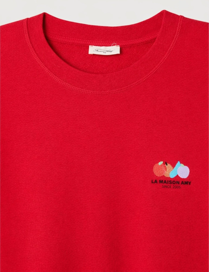American Vintage Sweat Femme Col Rond Atubay Rouge Tomate - 3