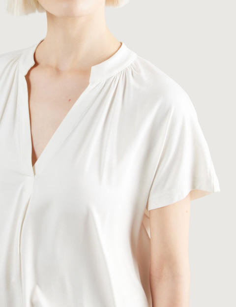 MOS MOSH Blouse Femme Col V Shira Ecru - 5
