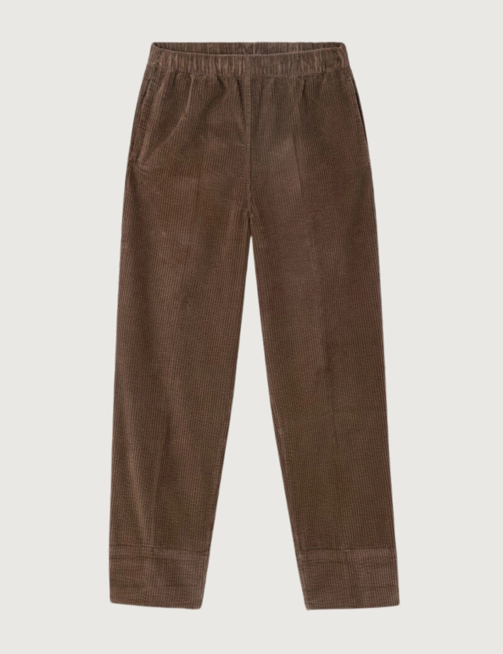 American Vintage Pantalon Carotte Femme Padow Marron Vintage - 4