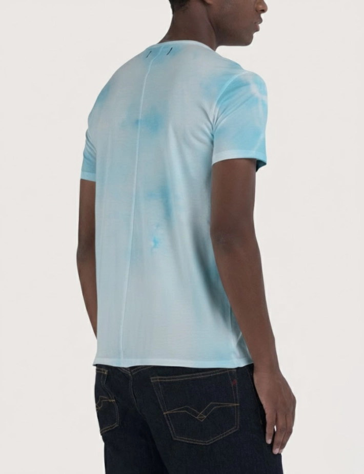 Atelier Bohème T-shirt Tie&Dye Bleu Ciel Atena - 4
