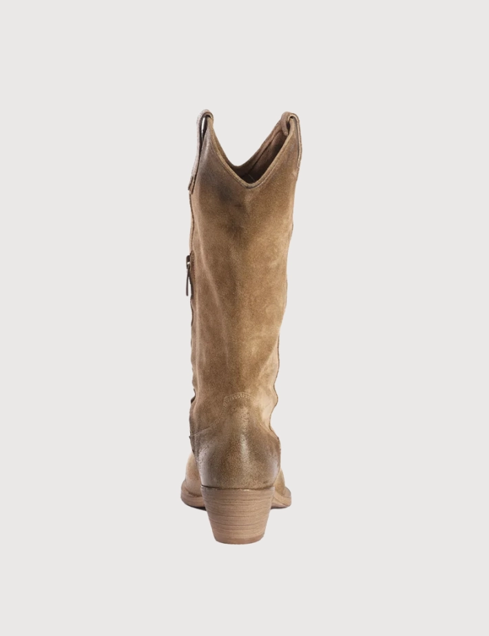 Métisse Santiags en Cuir Motifs Taupe - 5