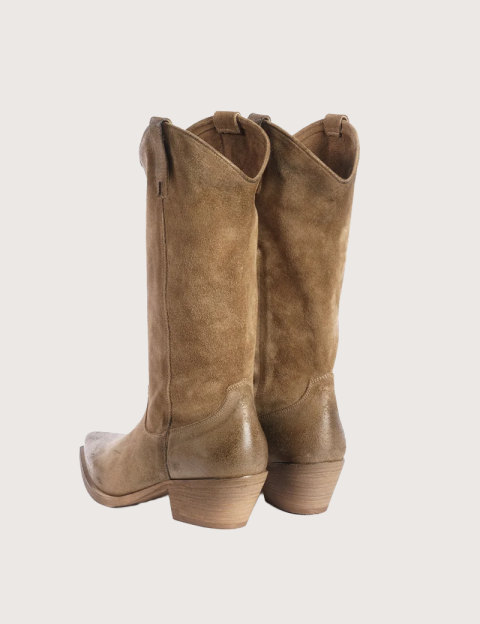 Métisse Santiags en Cuir Motifs Taupe - 6