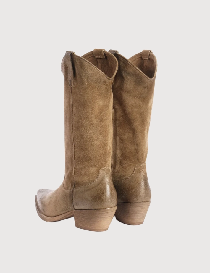 Métisse Santiags en Cuir Motifs Taupe - 6