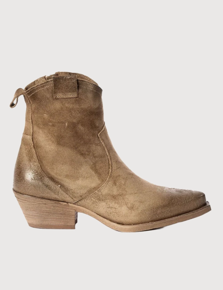Métisse Bottines en Cuir Taupe