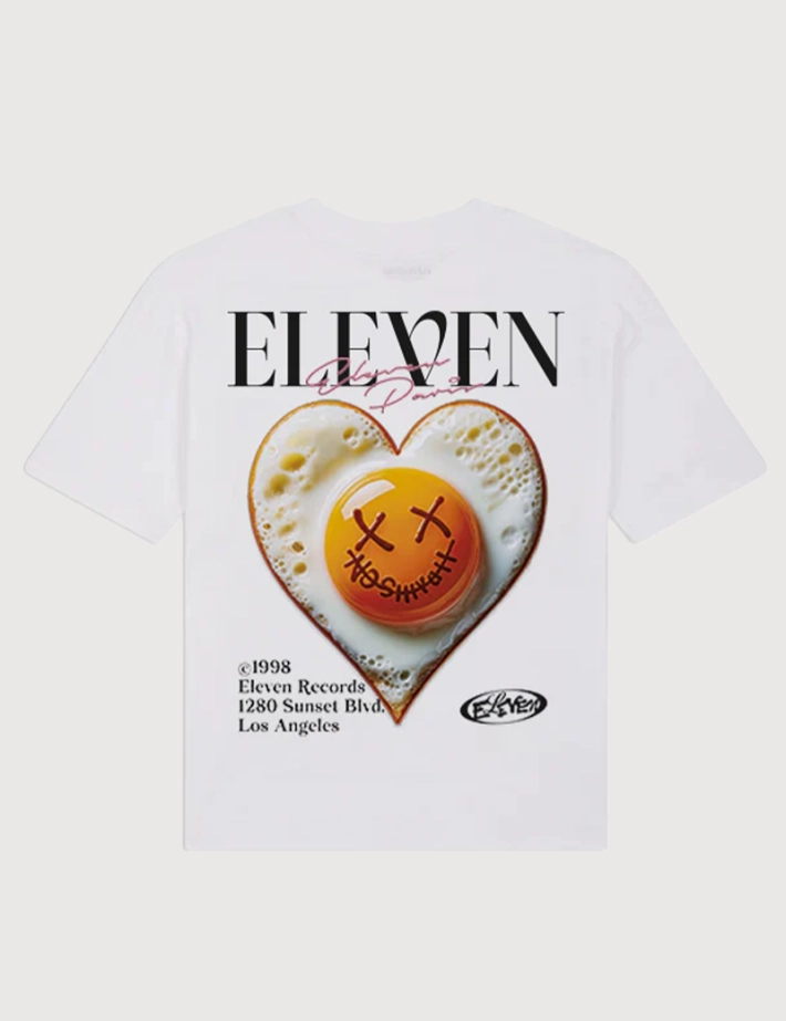 Eleven Paris T-Shirt Mixte Imprimé Dos Jegg Blanc