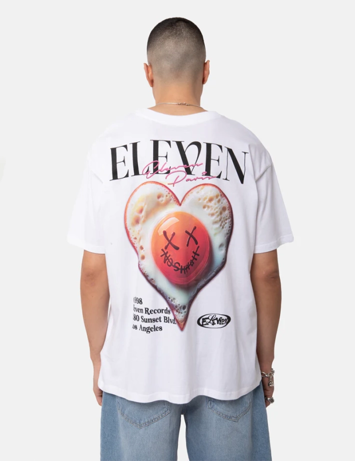 Eleven Paris T-Shirt Mixte Imprimé Dos Jegg Blanc - 2