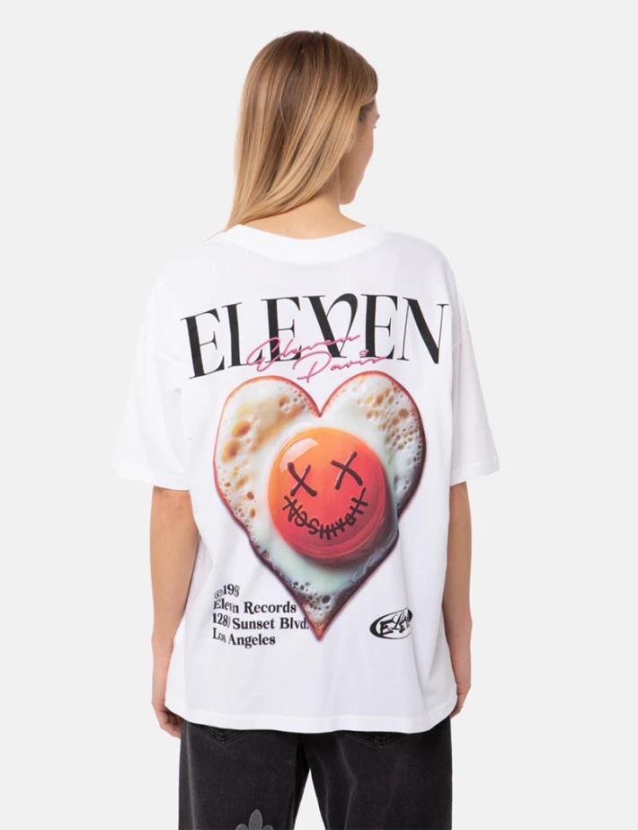 Eleven Paris T-Shirt Mixte Imprimé Dos Jegg Blanc - 4