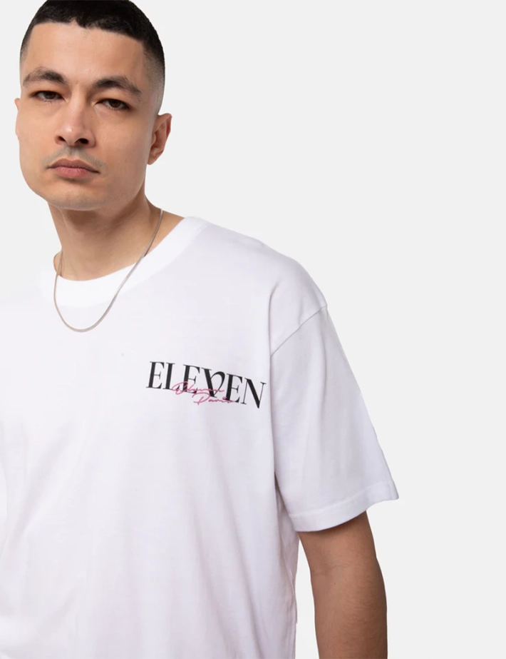 Eleven Paris T-Shirt Mixte Imprimé Dos Jegg Blanc - 5