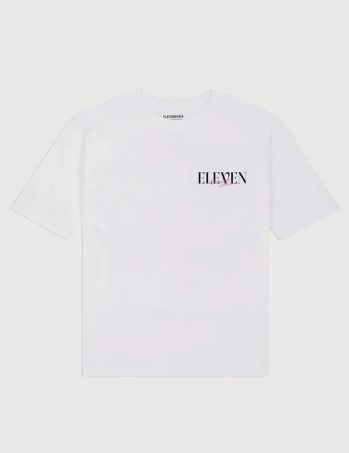 Eleven Paris T-Shirt Mixte Imprimé Dos Jegg Blanc - 6