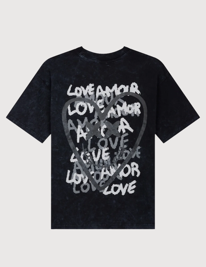Eleven Paris T-Shirt Mixte Imprimé Dos Saule Noir