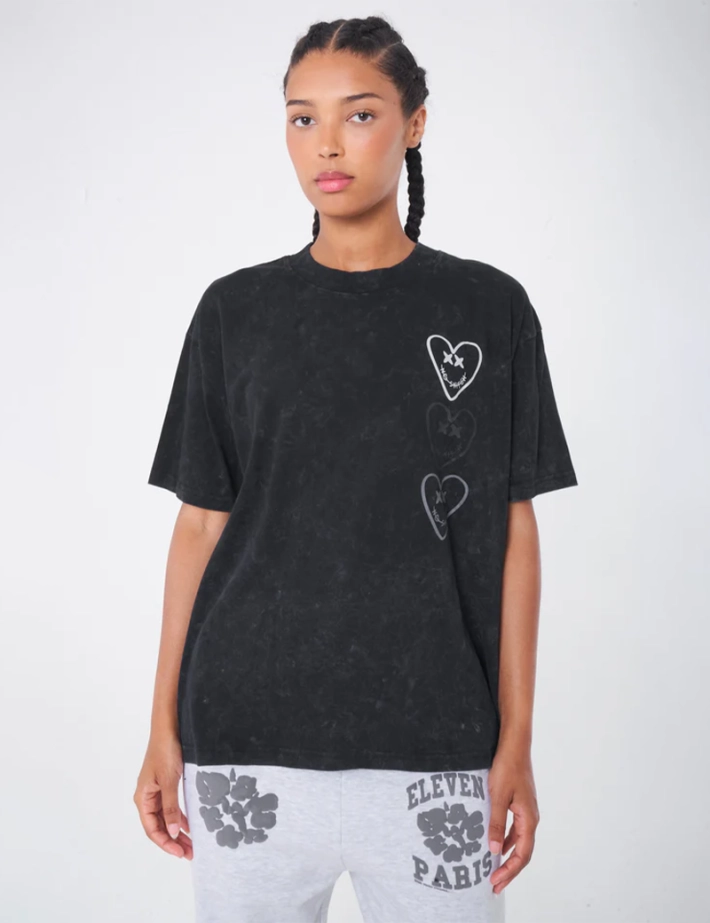 Eleven Paris T-Shirt Mixte Imprimé Dos Saule Noir - 6
