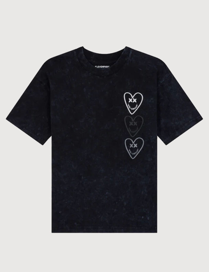 Eleven Paris T-Shirt Mixte Imprimé Dos Saule Noir - 8