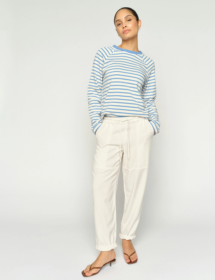 MOS MOSH Pantalon Femme Cordon Maison Stalom Ecru
