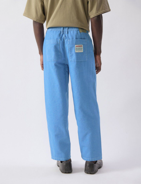 American Vintage Pantalon Homme Bleu Pusway Cascade - 4