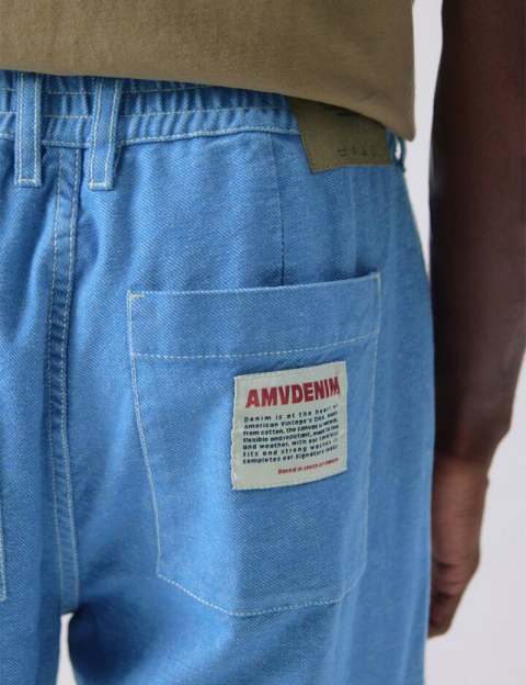 American Vintage Pantalon Homme Bleu Pusway Cascade - 5