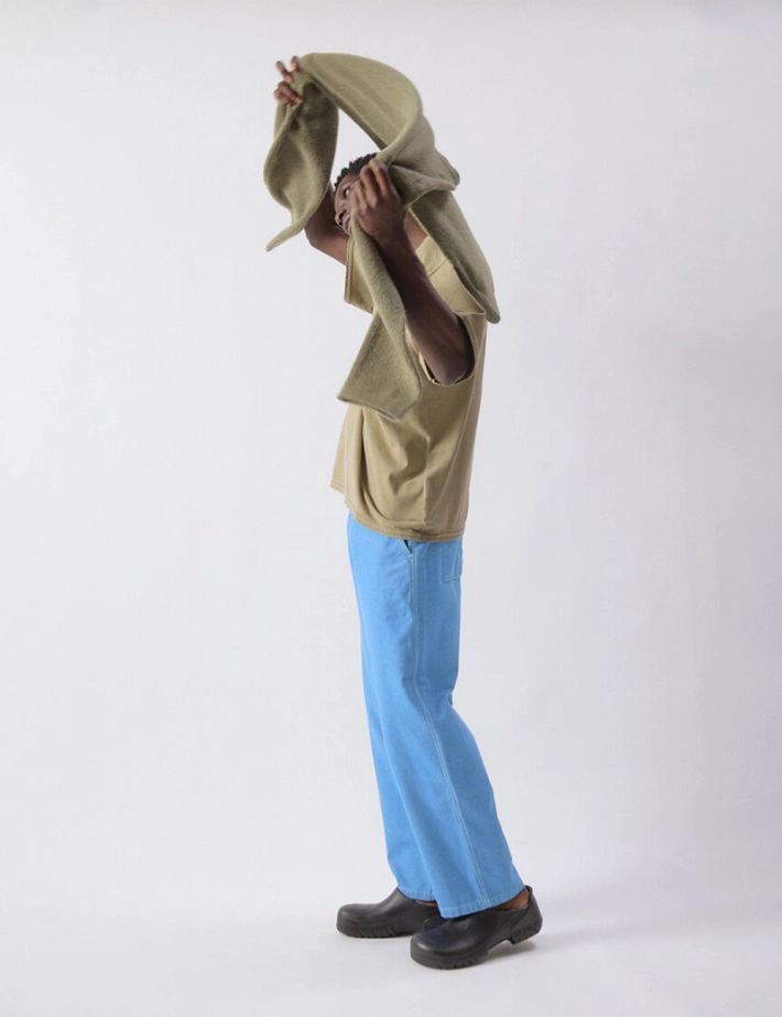 American Vintage Pantalon Homme Bleu Pusway Cascade - 6