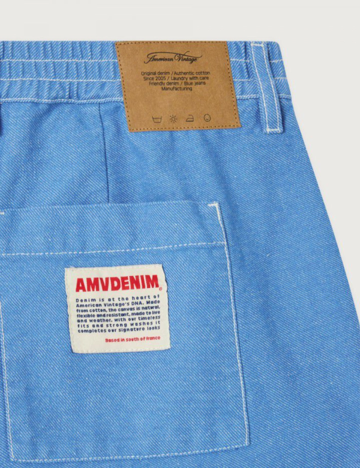 American Vintage Pantalon Homme Bleu Pusway Cascade - 8