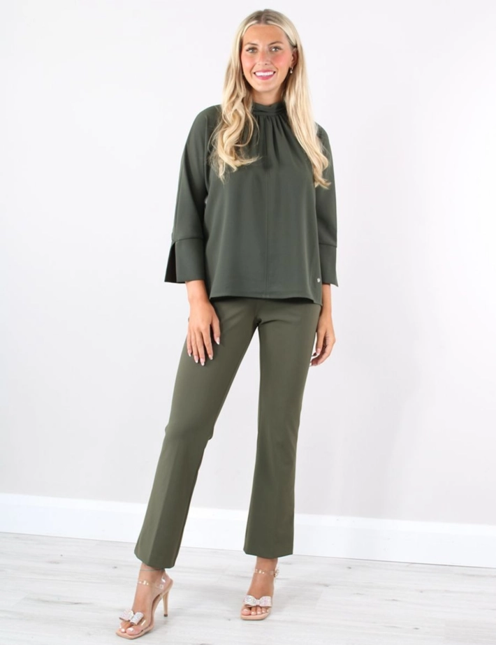 MOS MOSH Pantalon Femme Bootcut Ellen Izzy Kaki