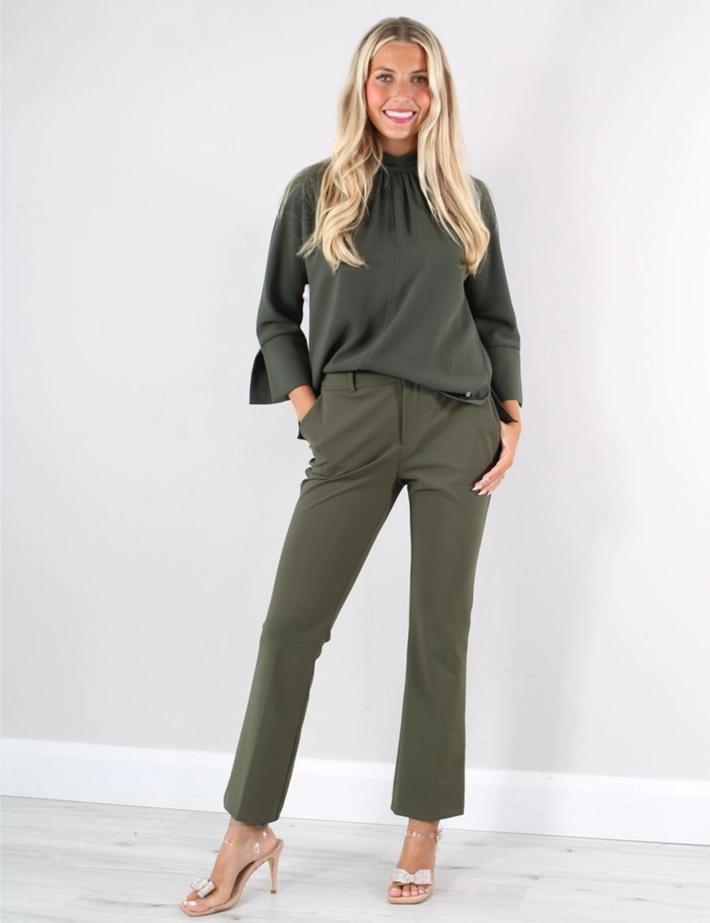 MOS MOSH Pantalon Femme Bootcut Ellen Izzy Kaki - 4