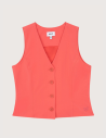 HBT Taylor Chic Chaine & Trame Rumba | Vince Gilet Femme Corail