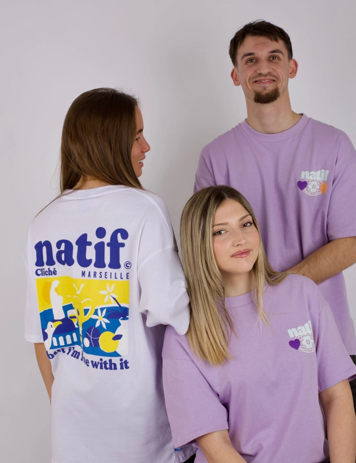 Natif T-shirt Unisexe Marseille Cliché Blanc - 8