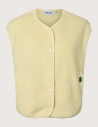 PIECES Gilet Femme Sans Manches Katty Teddy Noos Beige