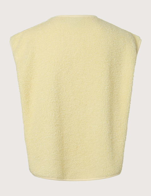 PIECES Gilet Femme Sans Manches Katty Teddy Noos Beige - 7