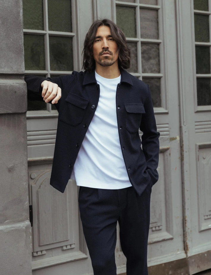 MOS MOSH Surchemise Homme Austin Marine - 4