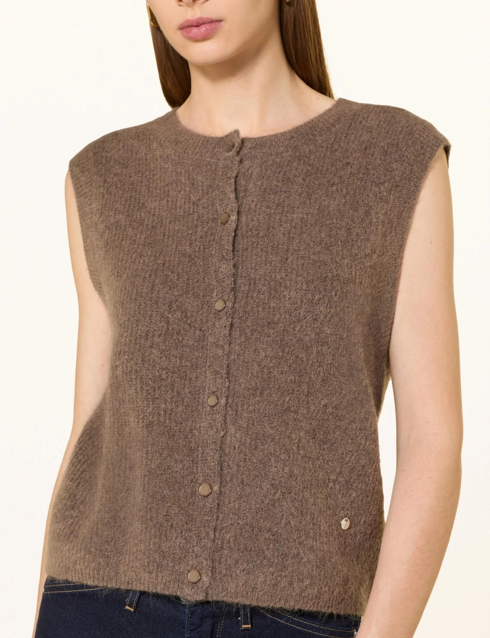 MOS MOSH Gilet Sans Manches Femme Almine Thora Marron - 3