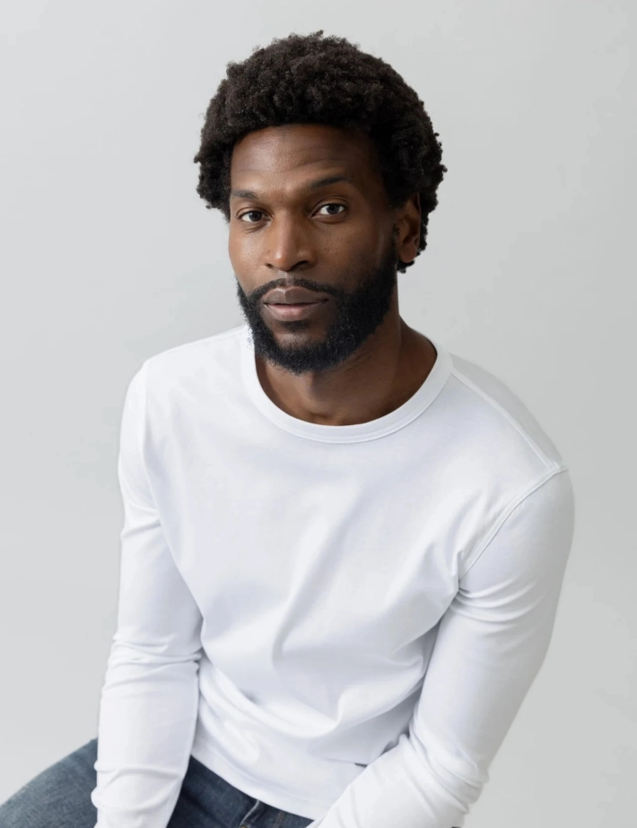 MOS MOSH T-Shirt Homme Manches Longues Perry Blanc - 4