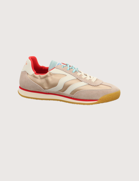 MRP Maripé Baskets Femme Double Bande Beige - 4