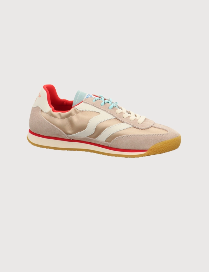 MRP Maripé Baskets Femme Double Bande Beige - 4