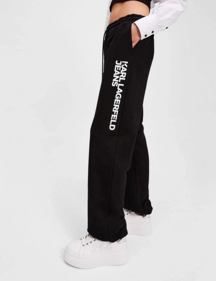 Karl Lagerfeld Pantalon Jogging Slim Femme Noir Logo - 4
