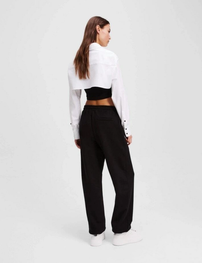 Karl Lagerfeld Pantalon Jogging Slim Femme Noir Logo - 5