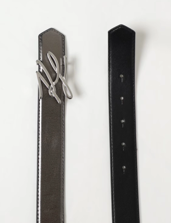 Karl Lagerfeld Ceinture en Cuir Autograph H3 Bronze