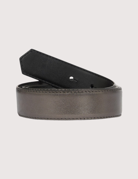 Karl Lagerfeld Ceinture en Cuir Autograph H3 Bronze - 2