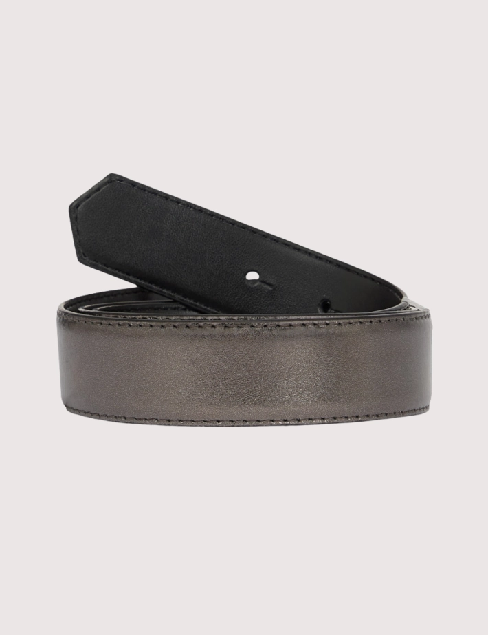 Karl Lagerfeld Ceinture en Cuir Autograph H3 Bronze - 2