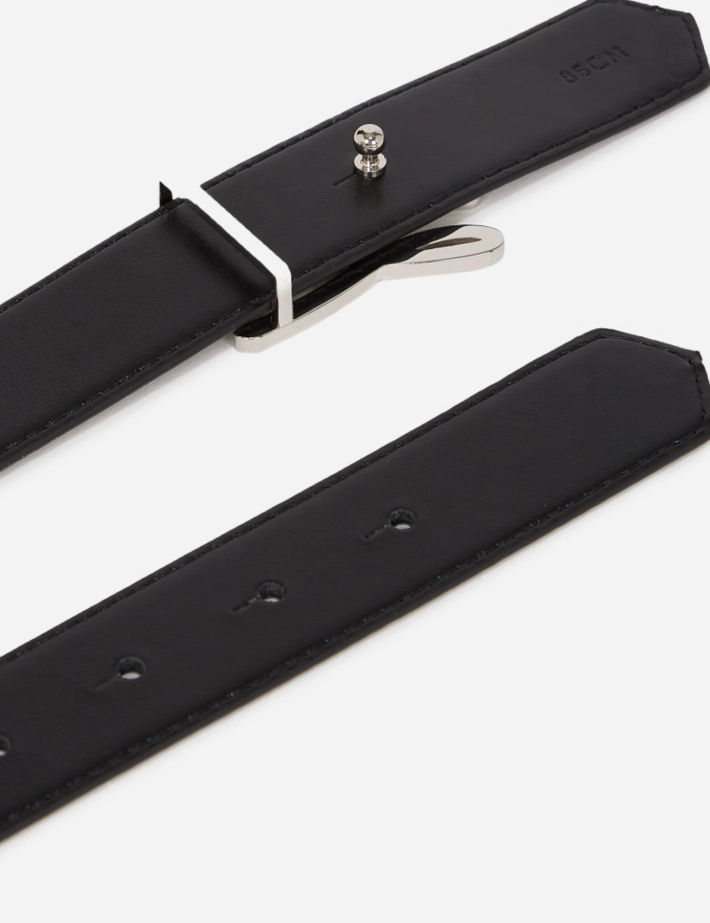 Karl Lagerfeld Ceinture en Cuir Autograph H3 Bronze - 4