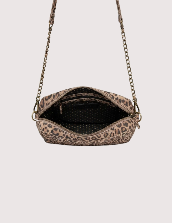 PIECES Sac Bandoulière Small Cross Body Naina Taupe Léopard