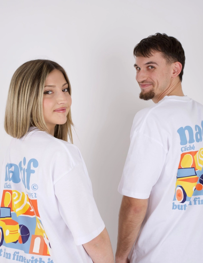 Natif T-shirt Unisexe Cliché Saint-Tropez Blanc - 2