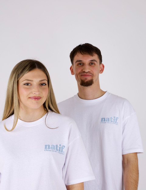 Natif T-shirt Unisexe Cliché Saint-Tropez Blanc - 3