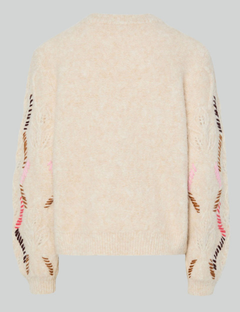 Y.A.S Pull en Laine Gabbi Beige - 5