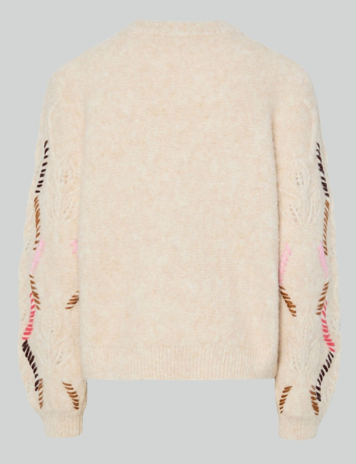 Y.A.S Pull en Laine Gabbi Beige - 5