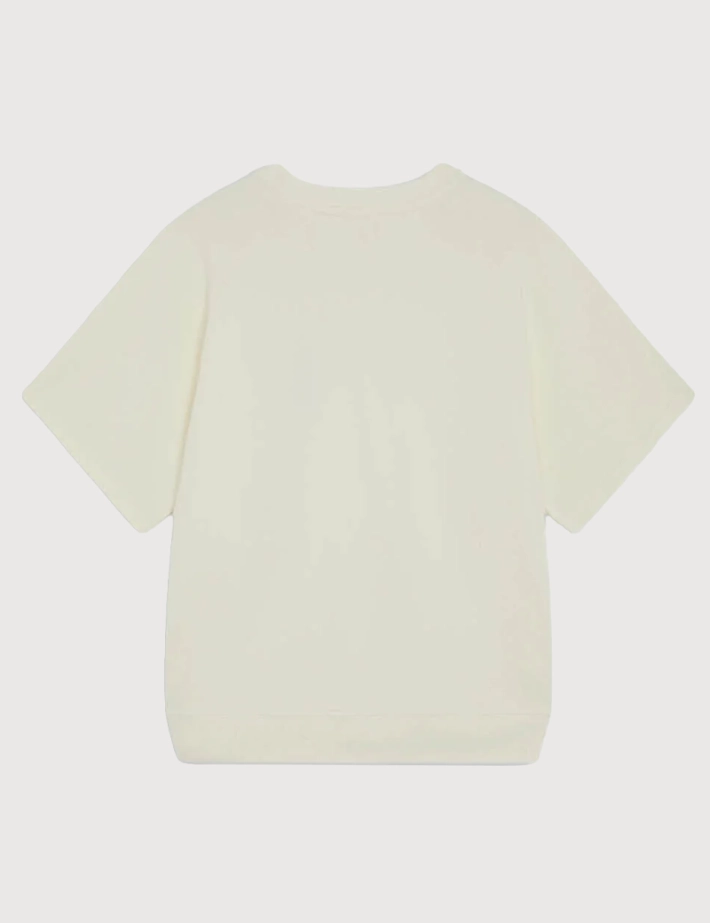 SWEET PANTS Sweat Manches Courtes Col Rond Blanc - 2