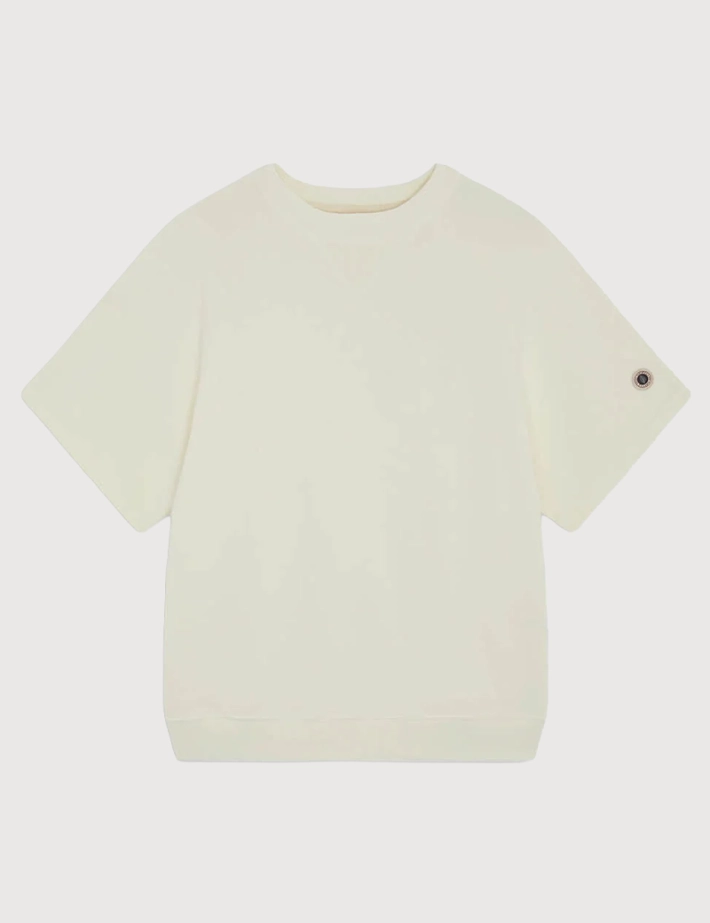 SWEET PANTS Sweat Manches Courtes Col Rond Blanc