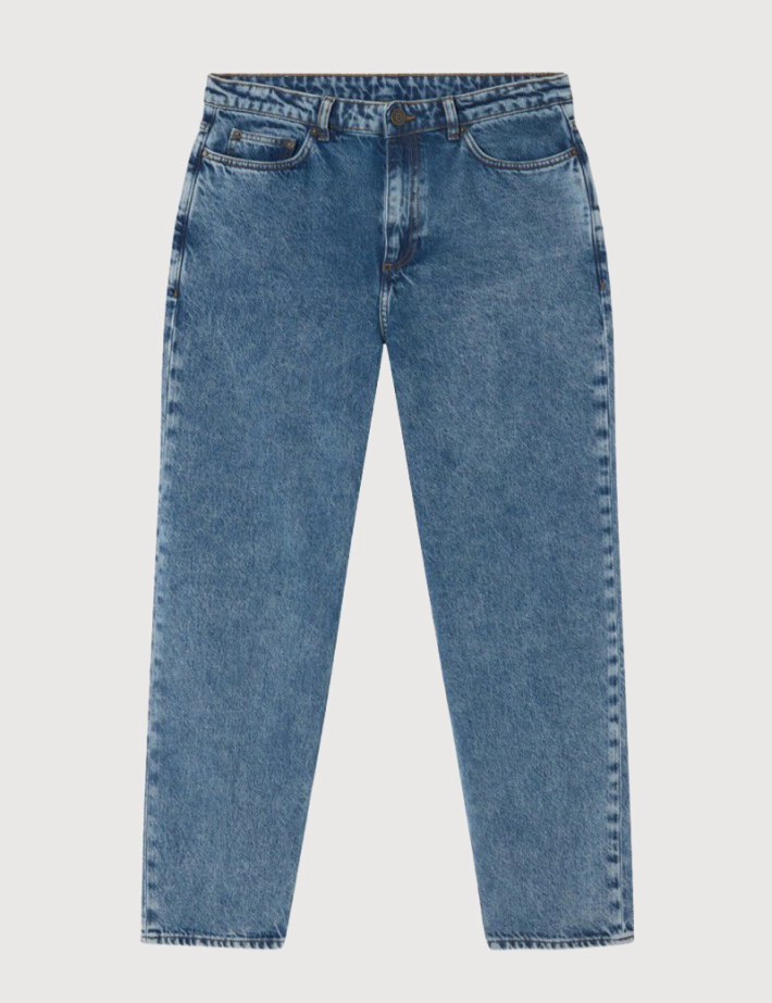 American Vintage Jean Homme Droit Taille Basse Joybird Bleu Authentic