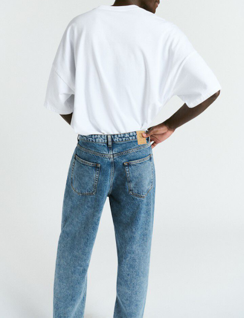 American Vintage Jean Homme Droit Taille Basse Joybird Bleu Authentic - 3