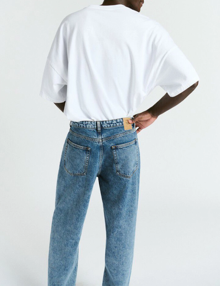 American Vintage Jean Homme Droit Taille Basse Joybird Bleu Authentic - 3