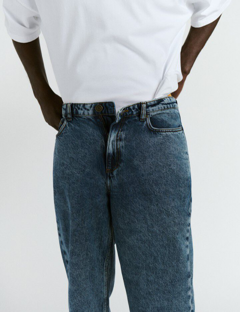 American Vintage Jean Homme Droit Taille Basse Joybird Bleu Authentic - 4